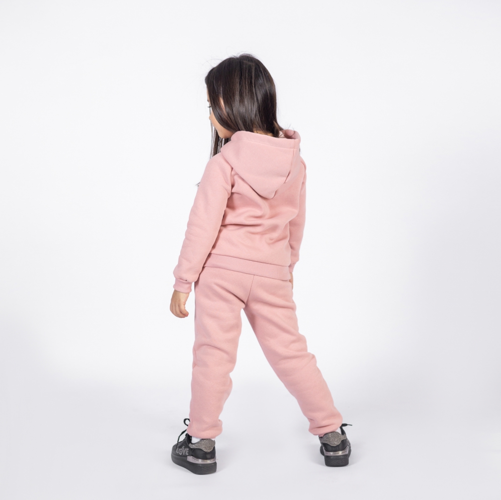 296-П. Свитшот с капюшоном  + Штаны, хлопок 65%, 35% ПЭ, 3-х нитка (начес) пудра 98,104,110,116