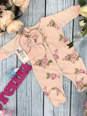 Купить оптом 222. Комбинезон "Роза", хлопок 100 % интерлок в Стерлитамаке